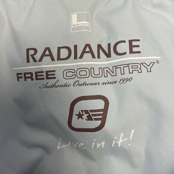 Radiance Free County Womens Large Long Full Zip Hooded Polyester Blend Coat - Picture 7 of 8